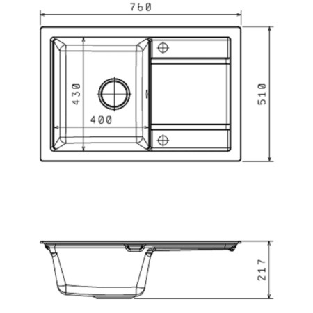 Kitchen carrier made of Florentina "Lipsi-760", 760x510 mm, color anthracite-1