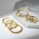 Ring set 5 pieces "perfect fingers" is light, white color in gold