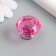 Handle for the casket Metal "Crystal Pink" silver 2.6x2.6x2.4 cm