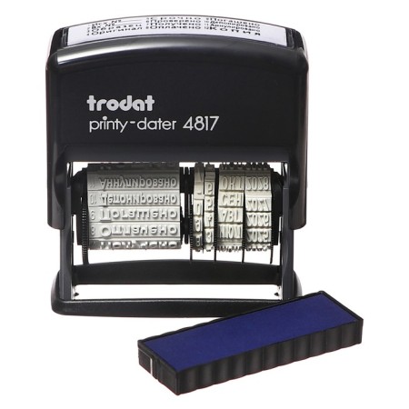 Automatic Trodat Printy 4817 Date (month) + 12 accounting terms, font height 3.8 mm-2