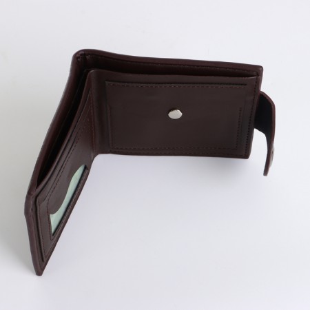 Male purse on a magnet, brown color-5