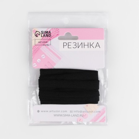 Knitted elastic, 10 mm, 2.2 m, black color-3