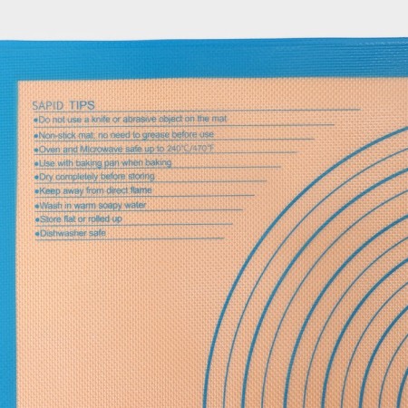 Reinforced rug with marking, silicone, 71 × 50.5 cm, blue color-1