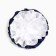 Outlet. Bant for hair on an elastic band, white with blue, 11 cm, kitty Marie