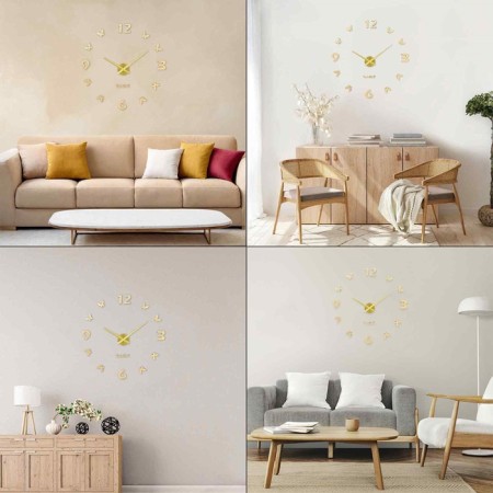 Watching interior, 3D "butterflies", silent, sticker, large, D-70 cm-1
