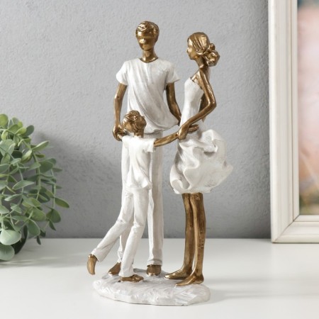 Souvenir Polystone "Dad, mom and son - round dance" 15.5x10.5x26 cm-3