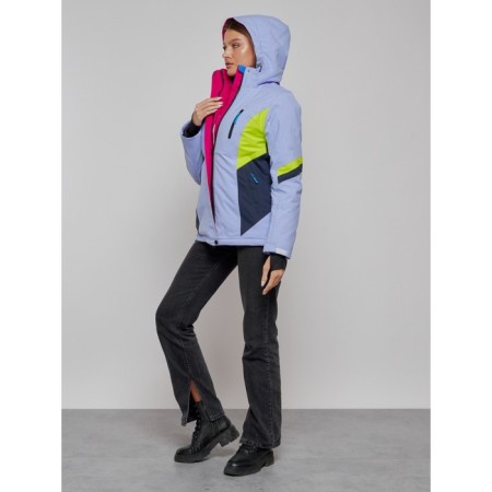 Ski jacket women's winter, size 42, purple color-15
