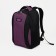 School backpack of textiles on lightning, rise, outer pocket, lilac color
