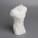 Figure candle "Male silhouette" in apron, 8x5x12.5 cm, white