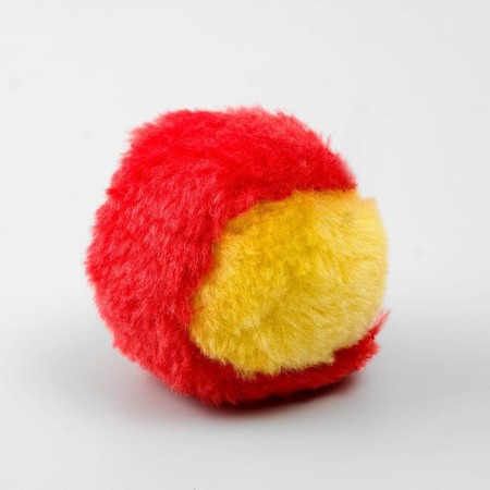 Ball fur for cats, yellow/red-2