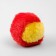Ball fur for cats, yellow/red