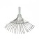 Lobbish rakes are plate, 20 teeth, galvanized, tuleyka 25 mm, without cuttings