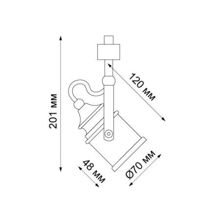 TRUKENT LOW PORT 1-F, 1x50W GU10, black color-2