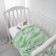 Knitted blanket, size 100x140 cm, mint color