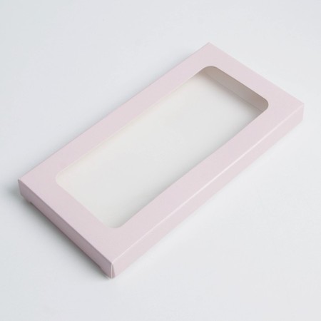 Chocolate box, confectionery packaging, “pink”, with a window, 17.3 x 8.8 x 1.5 cm-2