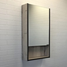 Зеркало шкаф Comforty Вена 45 для ванной комнаты, цвет дуб дымчатый
