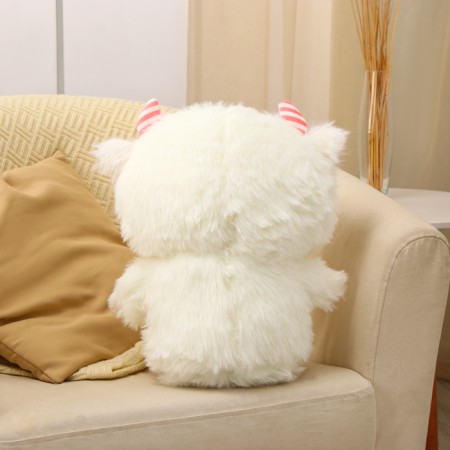 Soft toy "Monster" with horns, 40 cm, white color-4
