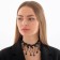 Choker "mistress" ovals and chains, black color, 30 cm