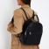 Women's backpack made of artificial leather with lightning, 1 pocket, black color