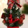 Christmas tree decor "festive" bow cage, 10x17 cm, red