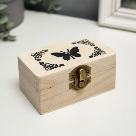 Casket wood for painting "Butterfly" 6x10x5 cm