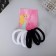 Hair elastic band "Mahrushka" (set 6 pcs) strip, 4.5 cm, black white