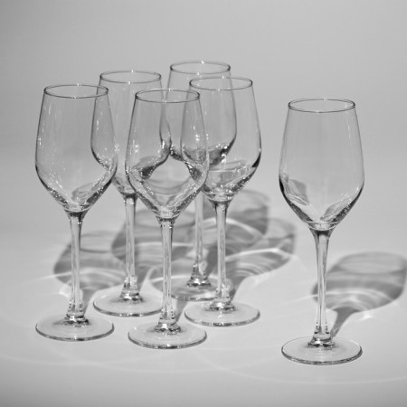 Set of glass glasses for the wine "Selest", 270 ml, 6 pcs