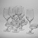 Set of glass glasses for the wine "Selest", 270 ml, 6 pcs