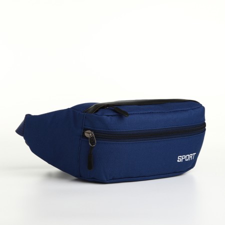 Board belt on a zipper, 2 outer pockets, blue color