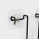 The holder is universal, 14 × 15 cm, the color is black