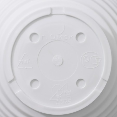 Pot for flowers with a pallet "Alice", 0.5 l, white color-3