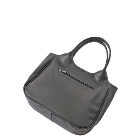 Bag Women's claim. Kozh, lightning, gray color-1
