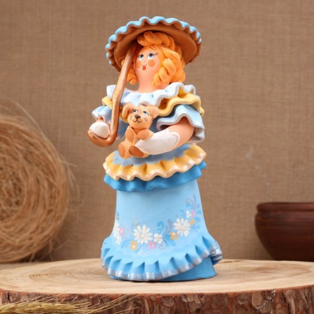 Kovrov toy "Baryshnya with a dog", ceramics-1