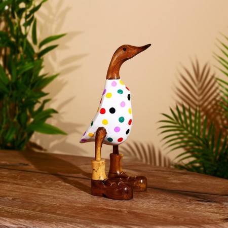 Souvenir "Duck in multi -colored peas" wood 27 cm