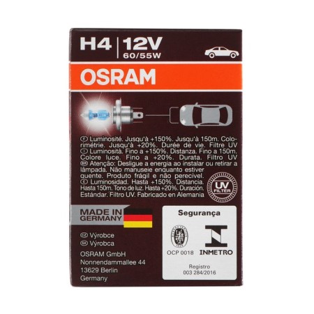 Car lamp Osram Night Laser H4 P43T, 12 V, 60/55 W,+150%, 4050K, 64193NLL-6