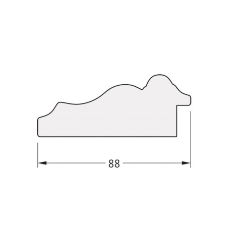 Mirror in the baguette frame, Roman bronze 88 mm, 61x61 cm-3