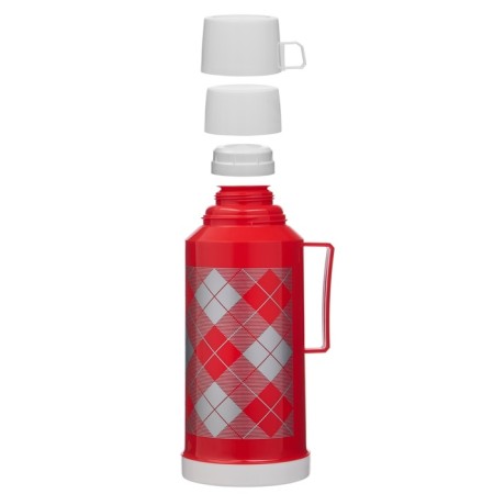 Thermos 1.8 l, with a glass flask, retains heat 10 hours, 15 x 33 cm, red-1