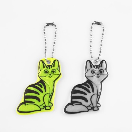 The reflective element "cat", bilateral, 5.9 × 4.7 cm, color mix-4
