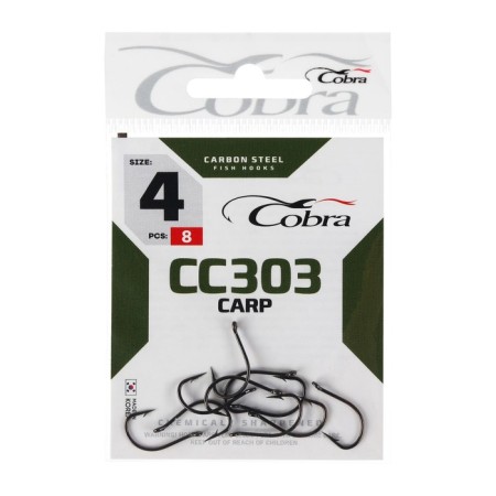 Cobra Carp hooks, series CC303, No. 04, 8 pcs.-1