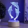 Sensor Lamp "dolphins" LED 7 USB colors/from batteries white RISALUX