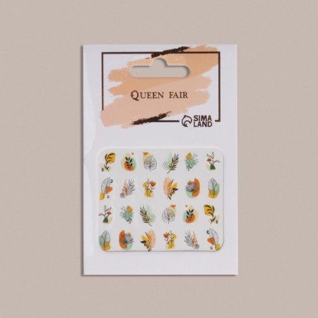 Slider - nail design "Bright nature", packing 6 pcs, multi -colored-2