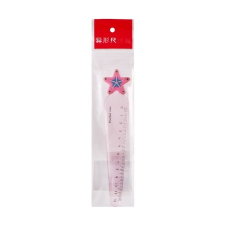 Plastic line 12 cm "star", pink-3