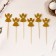 Topper "Angel", gold color, set of 6 pcs.