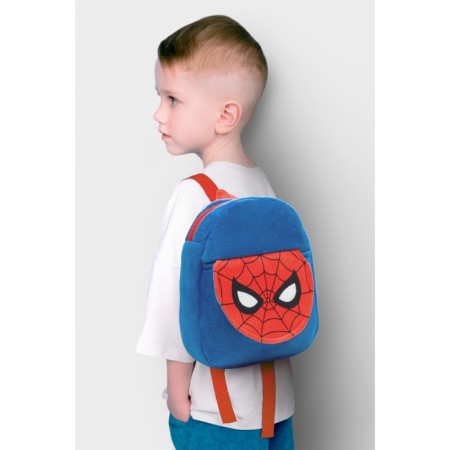 Blue backpack, with a zipper, with a pocket, 19 x 22 cm "Spider-Men", Spider-Man-6