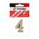 The door number "4" tundra, plastic, color gold, 1 pc.