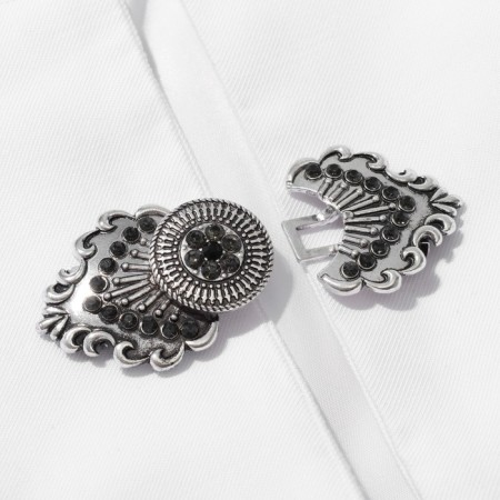 Circum for the cardigan "stucco", the color is black in black silver-3