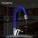 Kitchen mixer Zein Z2112, single -leaf, flexible surge, cartridge 40 mm, blue/chrome