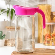 Amphora jug “Indigo”, 1.5 l, pink cover
