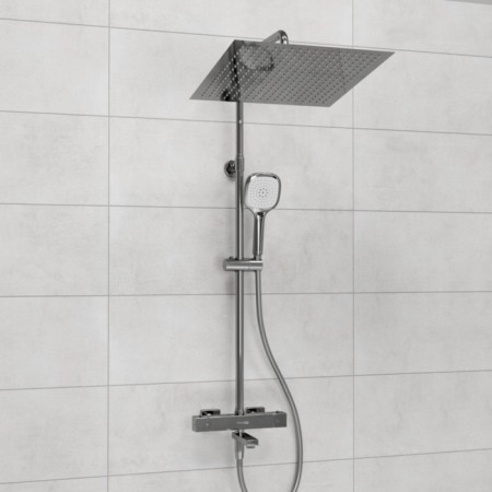 Show system Wasserkraft a199.119.065.087.ch Thermo, tropical shower, thermostat, chrome-1