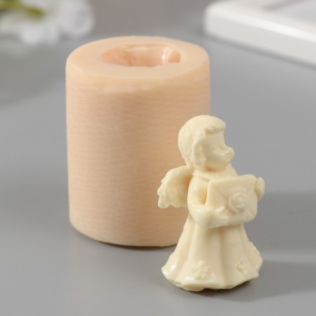 Mold Silicon "Angel with a letter" 5x2.9x2.5 cm mix-1